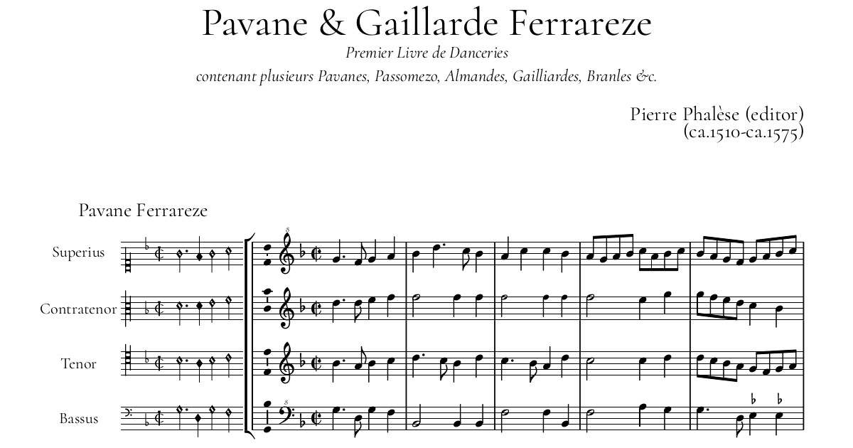 Pavane et Gaillarde ferrareze